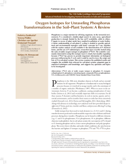 Oxygen Isotopes for Unraveling Phosphorus Transformations in the