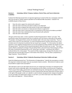 Critical Thinking Practice