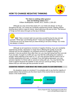 How To Change Negative Thinking