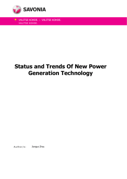 Status and Trends Of New Power Generation Technology