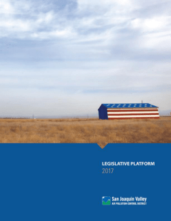 Draft- Legislative Platform Copy - San Joaquin Valley Air Pollution