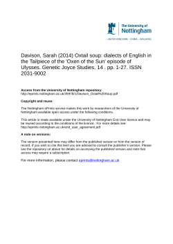 Oxtail Soup: Dialects of English in the Oral Tailpiece of the `Oxen of