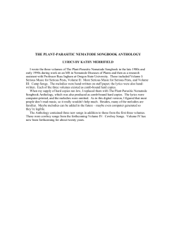 the plant-parasitic nematode songbook anthology