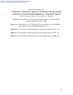 Chemistry of the heavy group 15 elements with the pyridyl tethered 1