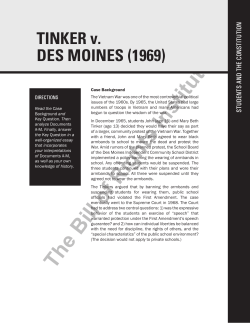 TINKER v. DES MOINES (1969)