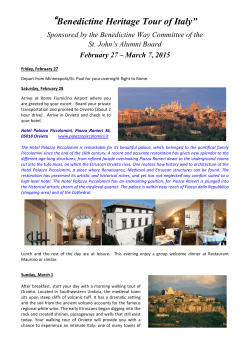Benedictine Heritage Tour of Italy