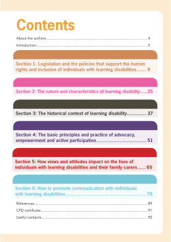 Section 1 Legislation and policies that support the human rights and