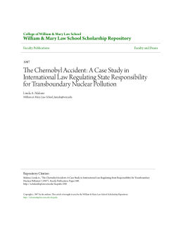 The Chernobyl Accident: A Case Study in International Law