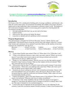 Patch Program - Conservation Champions