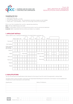 Form 34 - Declaration of drainage qualifications and