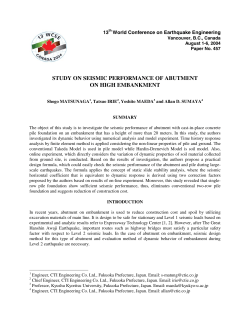 Study on Seismic Performance of Abutment on High Embankment