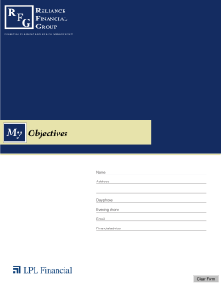 My Objectives