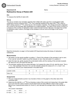 Radioactive Decay of Radon-220 - Ioniserende Stralen Practicum