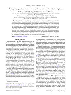 Wetting and evaporation of salt-water nanodroplets: A molecular
