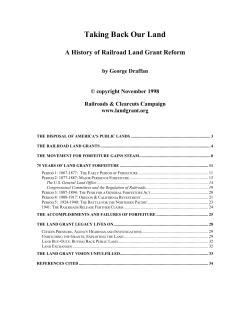 Taking Back Our Land: A History of Railroad Land Grant Reform