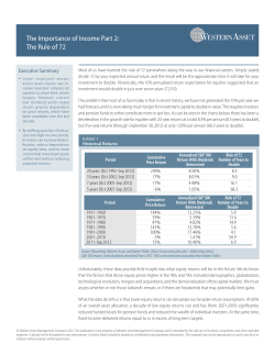 The Importance of Income Part 2: The Rule of 72