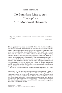 No Boundary Line to Art: &ldquo;Bebop&rdquo; as Afro-Modernist
