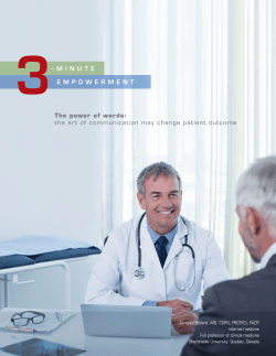 The power of words: the art of communication may change patient