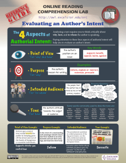 Evaluating an Author`s Intent