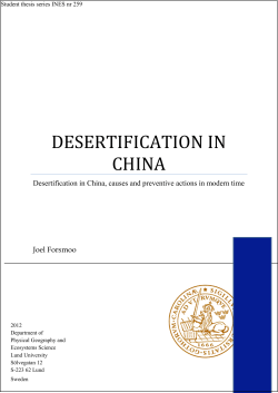desertification in china - Lund University Publications