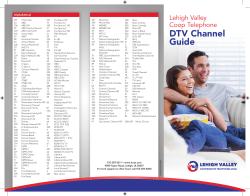 DTV Channel Guide - Lehigh Valley Cooperative Telephone