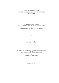a qualitative study on political socialization of adolescents in