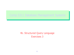 Standard Query Language(SQL)