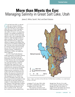 More than Meets the Eye: Managing Salinity in Great Salt Lake, Utah