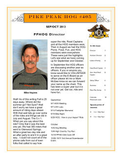 Pike peak HOG #405 - Pikes Peak HOG Chapter # 405