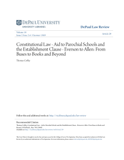 Constitutional Law - Aid to Parochial Schools and