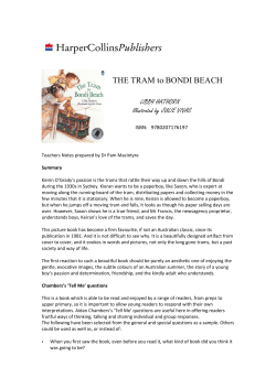 Teachers Notes The Tram to Bondi Beach