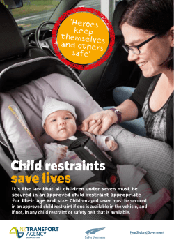 Child restraints save lives