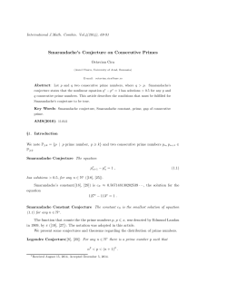 Smarandache`s Conjecture on Consecutive Primes