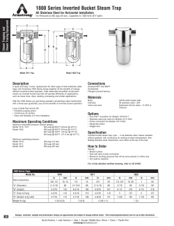1800 Series Inverted Bucket Steam Trap