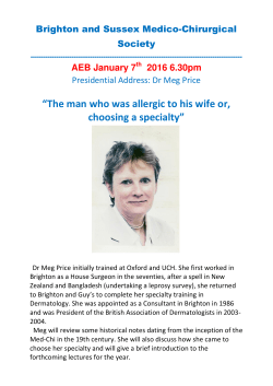 The a who was allergic to his wife or, choosi g a specialty
