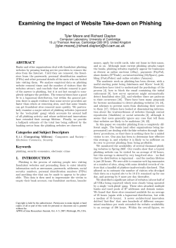 Examining the Impact of Website Take-down on Phishing