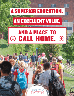 CALL HOME. - University of Dayton