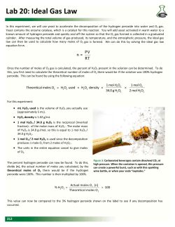 Lab 20: Ideal Gas Law
