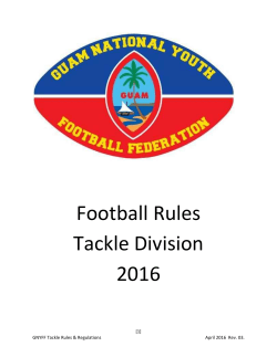 Football Rules Tackle Division 2016