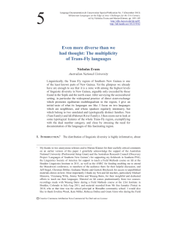 The multiplicity of Trans-Fly languages