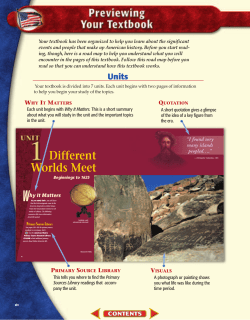 Previewing Your Textbook