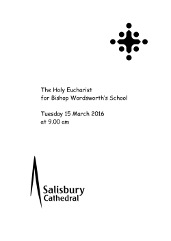 The Holy Eucharist - Bishop Wordsworth`s School