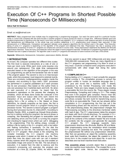 Execution Of C++ Programs In Shortest Possible Time