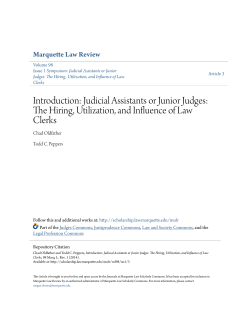 Judicial Assistants or Junior Judges