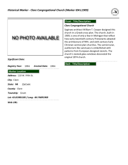 Historical Marker - Clare Congregational Church (Marker ID