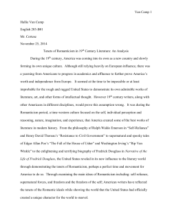 Tenets of Romanticism in 19th Century Literature
