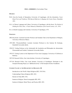 POUL ANDERSEN, Curriculum Vitae