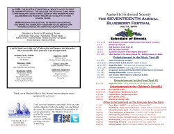 2016 Blueberry Program - Austerlitz Historical Society