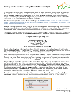 Handicapped for Success