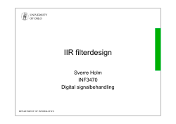 IIR filterdesign